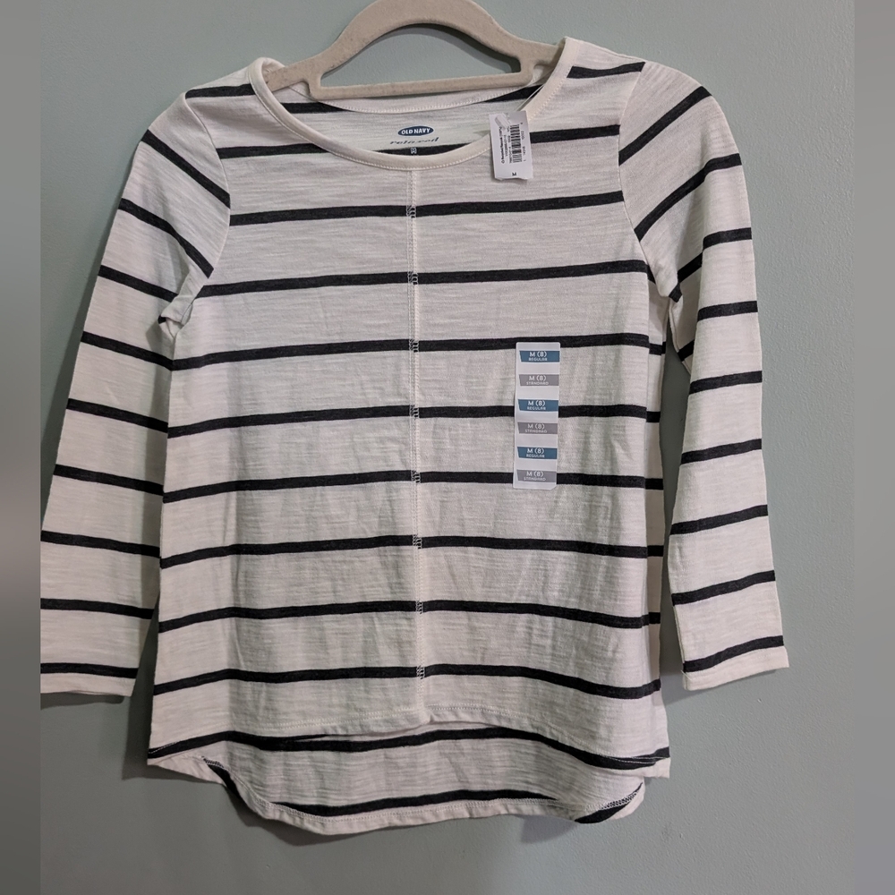 NWT Old Navy Loose Fit Striped Tee Medium (8) *P4